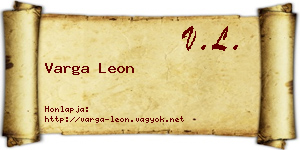 Varga Leon névjegykártya